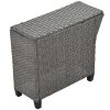 [VIDEO provided]U_Style 6 - Person Fan-shaped Rattan Suit Combination with Cushions and Table,Suitable for Garden
