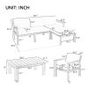 U_Style A Multi-person Sofa Set with A Small Table, Suitable for Gardens, Backyards, and Balconies.