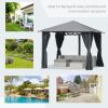 10ft x 10ft Patio Gazebo-Black-AS (Swiship-Ship) (Prohibited by WalMart)