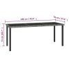 7 Piece Patio Dining Set Poly Rattan Gray