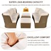 U_Style Customizable Outdoor Patio Furniture Set, Wicker Furniture Sofa Set with Thick Cushions, Suitable for Backyard, Porch.