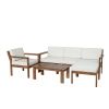 U_Style A Multi-person Sofa Set with A Small Table, Suitable for Gardens, Backyards, and Balconies.
