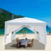 3 x 6m Four Windows Practical Waterproof Folding Tent White