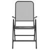 9 Piece Patio Dining Set Anthracite Metal Mesh