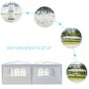 3 x 6m Four Windows Practical Waterproof Folding Tent White