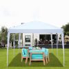 3 x 6m Four Windows Practical Waterproof Folding Tent White